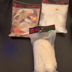 The Leather Factory Set Of 3 Feather Plumage Mandella Wool Vintage USA Crafting
